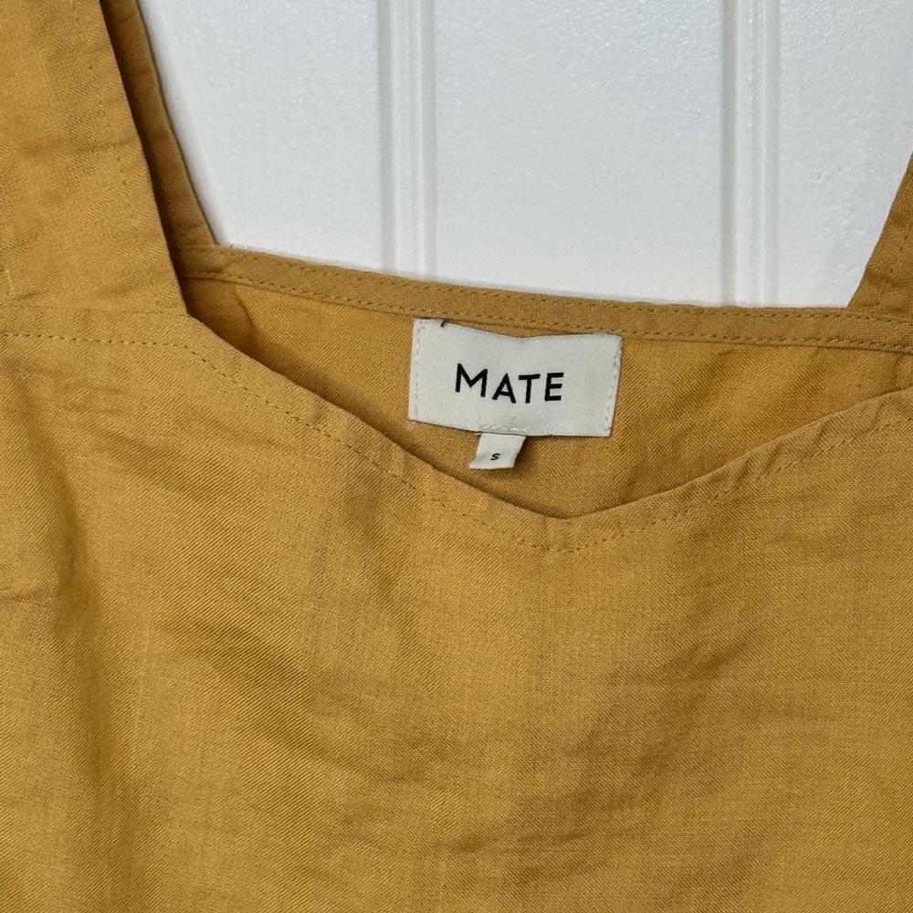 MATE the Label Linen Crop Tank Top S Made in LA Minimalist - Picture 2 of 5